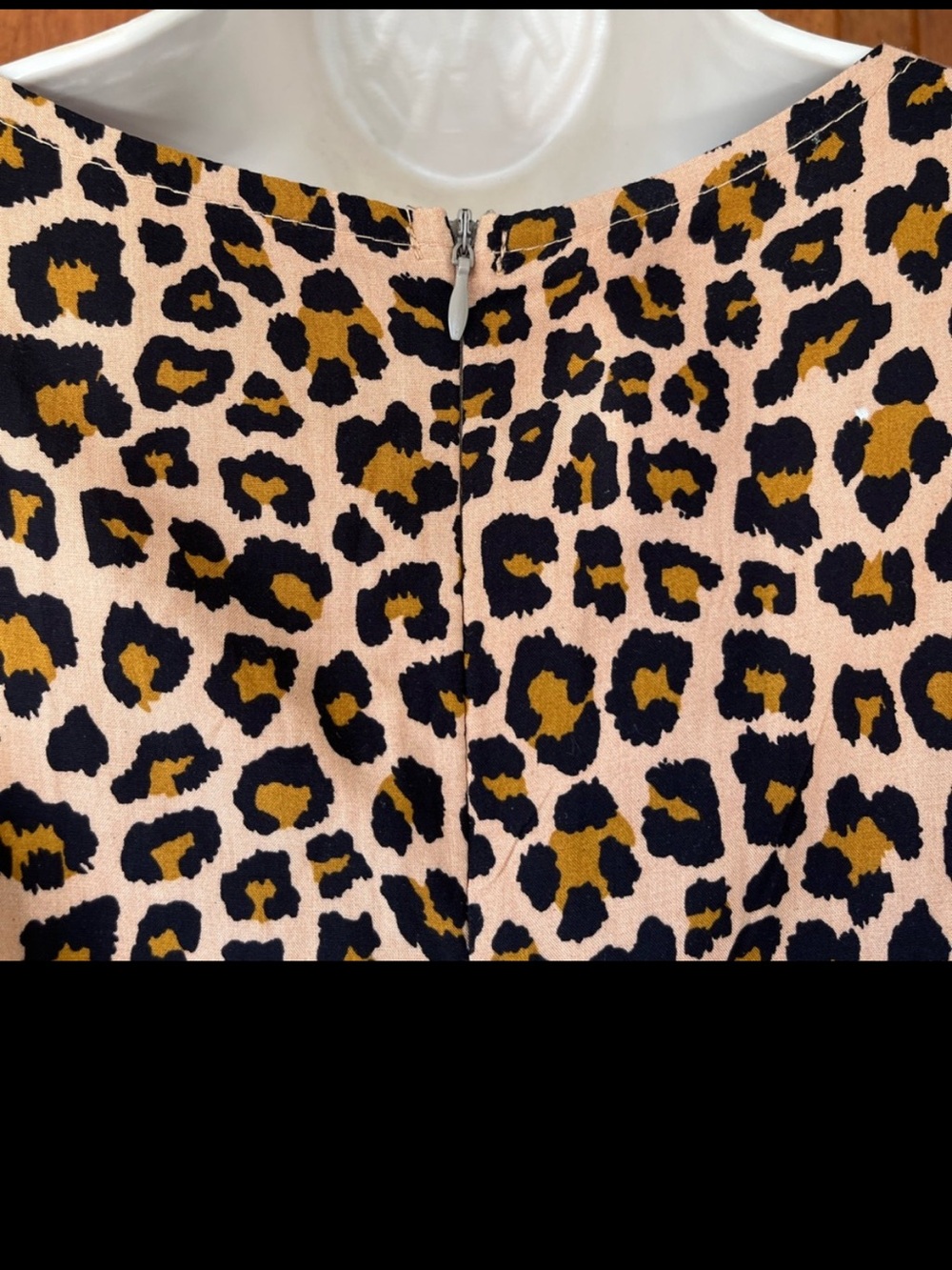 Leopard Print V-Neck Long Sleeve Romper - Brown Small - Picture 5 of 6